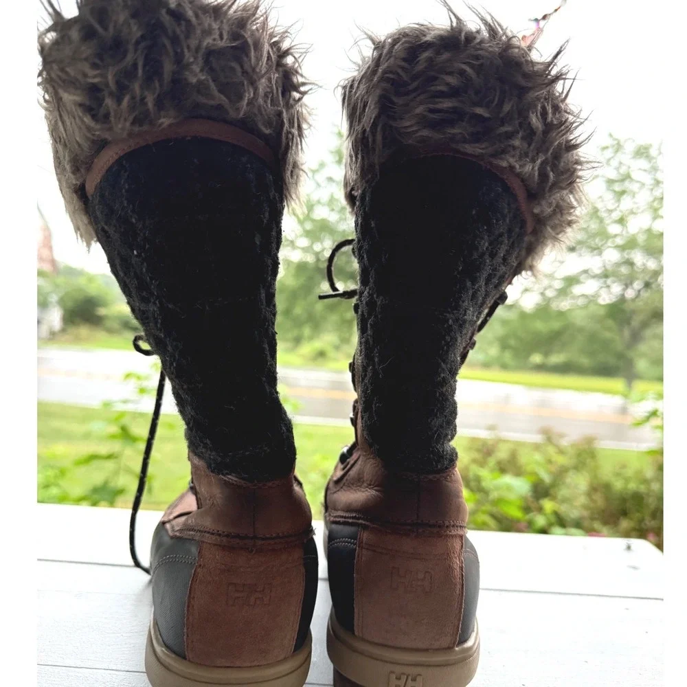 Helly Hansen Garibaldi Women's Winter Snow Boots Brown Faux Fur US 6.5 EU 37.5